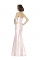 Boutique Rose Sirène Sans bretelle Satiné Longue Robes demoiselle d'honneur