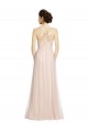 Boutique Rose Trapèze Bretelles spaghetti Tulle Longue Robes demoiselle d'honneur