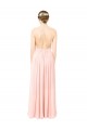 Boutique Rose Trapèze Licou Mousseline Longue Robes demoiselle d'honneur