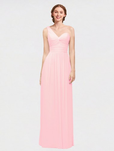 Boutique Rose Trapèze Mousseline Longue Robes demoiselle d'honneur