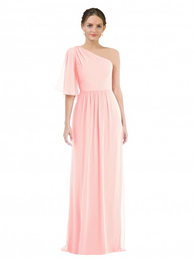 Boutique Rose Trapèze Mousseline Longue Robes demoiselle d'honneur