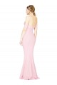 Boutique Rose Trapèze Sans bretelle Crêpe Stretch Longue Formelles Robes demoiselle d'honneur / Robes de soirée / Robes de bal