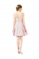 Boutique Rose Trapèze Satiné Courte Robes demoiselle d'honneur / Robes de cocktail