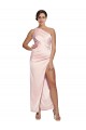 Boutique Rose Trapèze Satiné Soyeux Longue Robes demoiselle d'honneur / Robes de bal