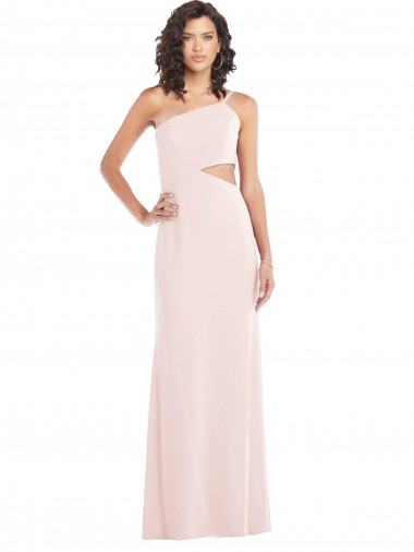Boutique Rose Trompette Crêpe Stretch Longue Formelles Robes demoiselle d'honneur / Robes de soirée / Robes de bal