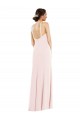 Boutique Rose Trompette Licou Crêpe Stretch Longue Formelles Robes demoiselle d'honneur / Robes de soirée / Robes de bal