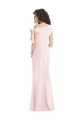 Boutique Rose Trompette Épaule Dénudée Crêpe Stretch Longue Formelles Robes demoiselle d'honneur / Robes de soirée / Robes de bal