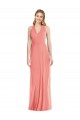 Boutique Rose du Désert Trompette Licou Col V Mousseline Longue Formelles Robes demoiselle d'honneur / Robes de soirée