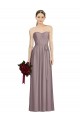 Boutique Rose poudré Trapèze Mousseline Longue Robes demoiselle d'honneur