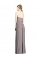 Boutique Rose poudré Trapèze Mousseline Longue Robes demoiselle d'honneur