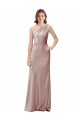 Boutique Rose poussiéreux Fourreau Satiné Stretch Longue Formelles Robes demoiselle d'honneur / Robes de soirée / Robes de bal