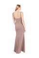 Boutique Rose poussiéreux Sirène Col Carré Col Haut Crêpe Stretch Longue Robes demoiselle d'honneur / Robes de bal