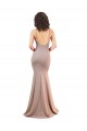 Boutique Rose poussiéreux Sirène Col V Crêpe Stretch Longue Formelles Robes demoiselle d'honneur / Robes de soirée / Robes de bal