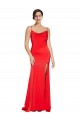 Boutique Rouge Fourreau Sans bretelle Satiné Stretch Longue Formelles Robes demoiselle d'honneur / Robes de soirée / Robes de bal
