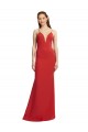Boutique Rouge Sirène Bretelles spaghetti Col V Crêpe Stretch Longue Formelles Robes demoiselle d'honneur / Robes de soirée / Robes de bal