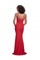 Boutique Rouge Sirène Bretelles spaghetti Crêpe Stretch Longue Formelles Robes demoiselle d'honneur / Robes de soirée / Robes de bal