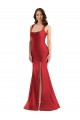 Boutique Rouge Sirène Col Carré Satiné Soyeux Longue Formelles Robes demoiselle d'honneur / Robes de soirée / Robes de bal