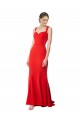 Boutique Rouge Sirène Col Haut Crêpe Stretch Longue Formelles Robes demoiselle d'honneur / Robes de soirée / Robes de bal