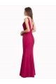 Boutique Rouge Sirène Col V Mousseline Longue Robes demoiselle d'honneur / Robes de bal