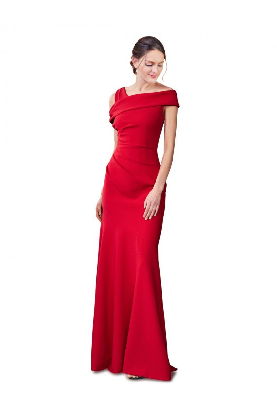 Boutique Rouge Sirène Crêpe Stretch Longue Formelles Robes demoiselle d'honneur / Robes de soirée / Robes de bal