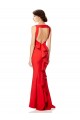 Boutique Rouge Sirène Licou Col Haut Crêpe Stretch Longue Formelles Robes demoiselle d'honneur / Robes de soirée / Robes de bal