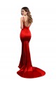 Boutique Rouge Sirène Satiné Stretch Longue Formelles Robes demoiselle d'honneur / Robes de soirée / Robes de bal