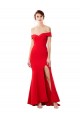 Boutique Rouge Sirène Épaule Dénudée Crêpe Stretch Longue Formelles Robes demoiselle d'honneur / Robes de soirée / Robes de bal
