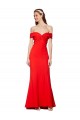 Boutique Rouge Sirène Épaule Dénudée Crêpe Stretch Longue Formelles Robes demoiselle d'honneur / Robes de soirée / Robes de bal