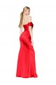 Boutique Rouge Sirène Épaule Dénudée Satiné Stretch Longue Formelles Robes demoiselle d'honneur / Robes de soirée / Robes de bal