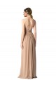 Boutique Rouge Trapèze Licou Col V Mousseline Longue Robes demoiselle d'honneur