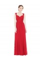 Boutique Rouge Trapèze Mousseline Longue Robes demoiselle d'honneur