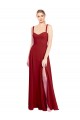 Boutique Rouge Trapèze Mousseline Longue Robes demoiselle d'honneur