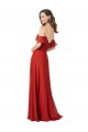 Boutique Rouge Trapèze Sans bretelle Mousseline Longue Robes demoiselle d'honneur