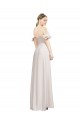 Boutique Rouge Trapèze Épaule Dénudée Crêpe Stretch Longue Formelles Robes demoiselle d'honneur / Robes de soirée / Robes de bal