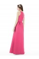Boutique Rubis Trapèze Col bijou Satiné Longue Robes demoiselle d'honneur