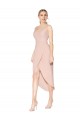 Boutique Sirène Bretelles spaghetti Crêpe Stretch Courte Asymétrique Robes demoiselle d'honneur / Robes de soirée / Robes de cocktail