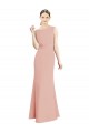 Boutique Sirène Col Bateau Col Haut Mousseline Longue Robes demoiselle d'honneur