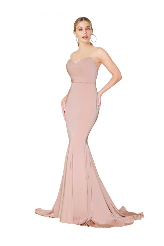 Boutique Sirène Col Haut Crêpe Stretch Longue Formelles Robes demoiselle d'honneur / Robes de soirée / Robes de bal