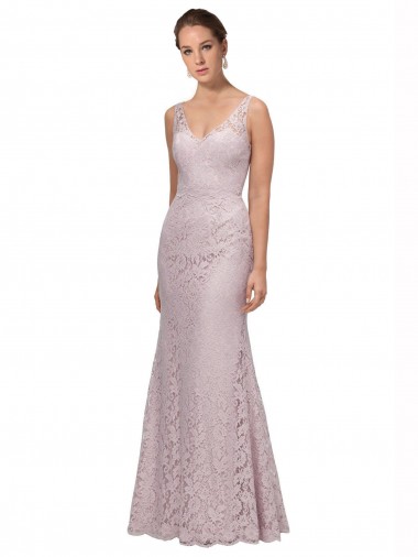 Boutique Sirène Col V Dentelle Longue Robes demoiselle d'honneur / Robes de bal