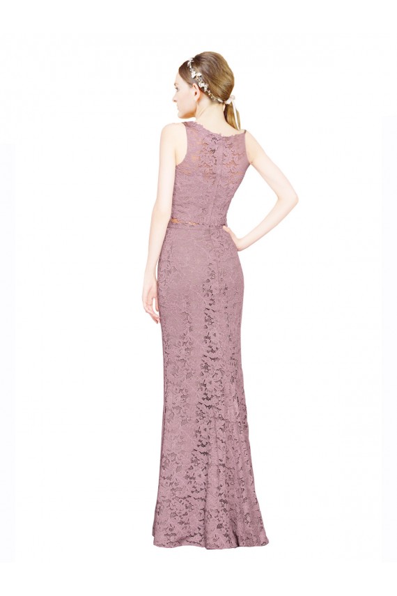 Boutique Sirène Illusion Dentelle Longue Robes demoiselle d'honneur / Robes de bal
