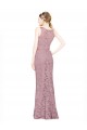 Boutique Sirène Illusion Dentelle Longue Robes demoiselle d'honneur / Robes de bal