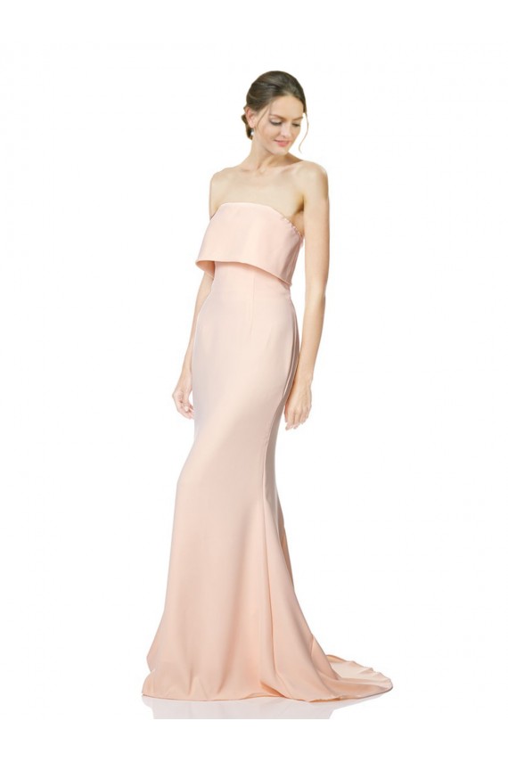 Boutique Sirène Sans bretelle Col Haut Crêpe Stretch Longue Formelles Robes demoiselle d'honneur / Robes de soirée / Robes de bal