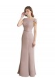 Boutique Sirène Scoop Col Haut Mousseline Dentelle Longue Robes demoiselle d'honneur