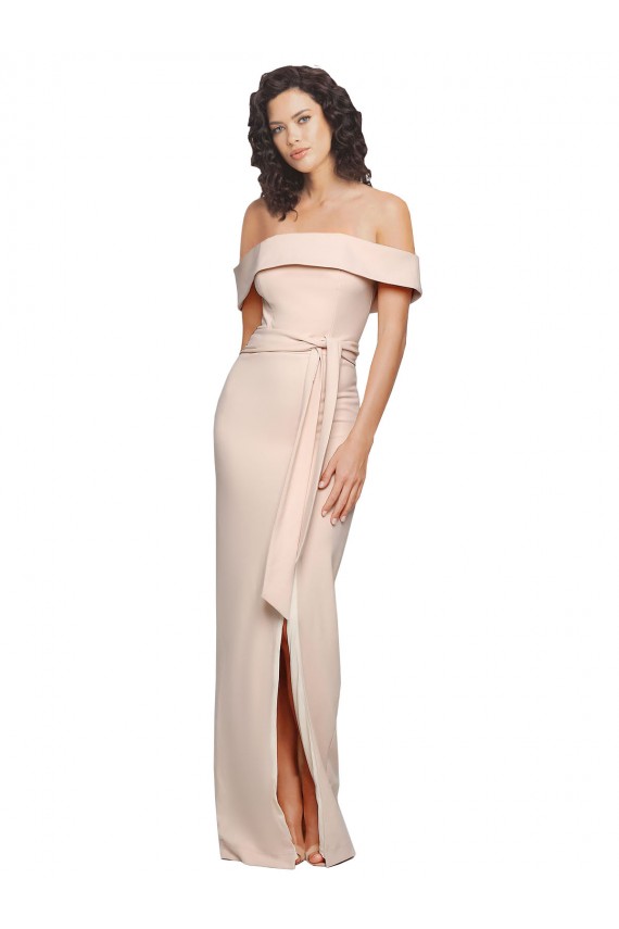 Boutique Sirène Épaule Dénudée Crêpe Stretch Longue Formelles Robes demoiselle d'honneur / Robes de soirée / Robes de bal