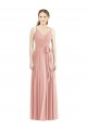 Boutique Trapèze Bretelles spaghetti Col V Mousseline Longue Robes demoiselle d'honneur