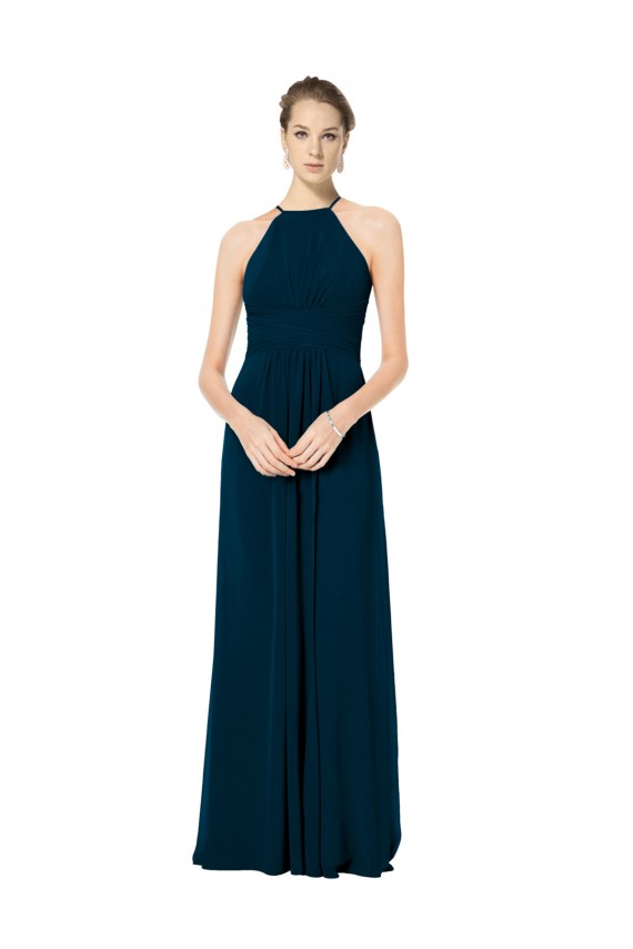 Boutique Trapèze Bretelles spaghetti Mousseline Longue Robes demoiselle d'honneur