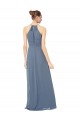 Boutique Trapèze Bretelles spaghetti Mousseline Longue Robes demoiselle d'honneur