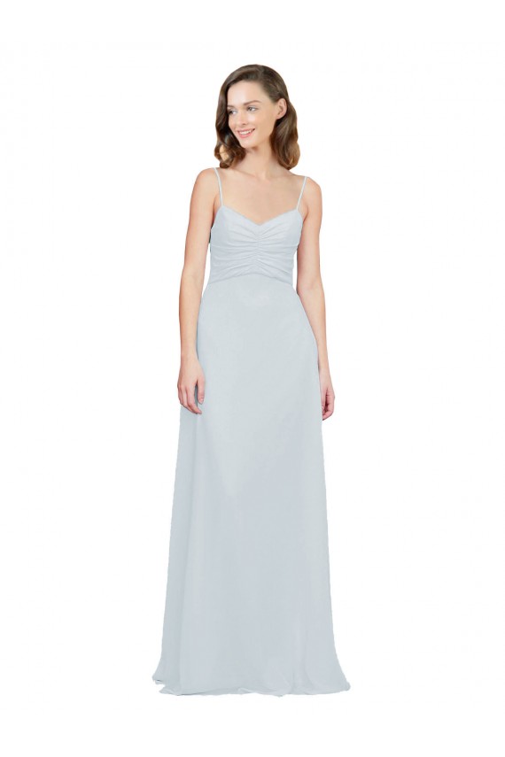 Boutique Trapèze Bretelles spaghetti Mousseline Longue Robes demoiselle d'honneur