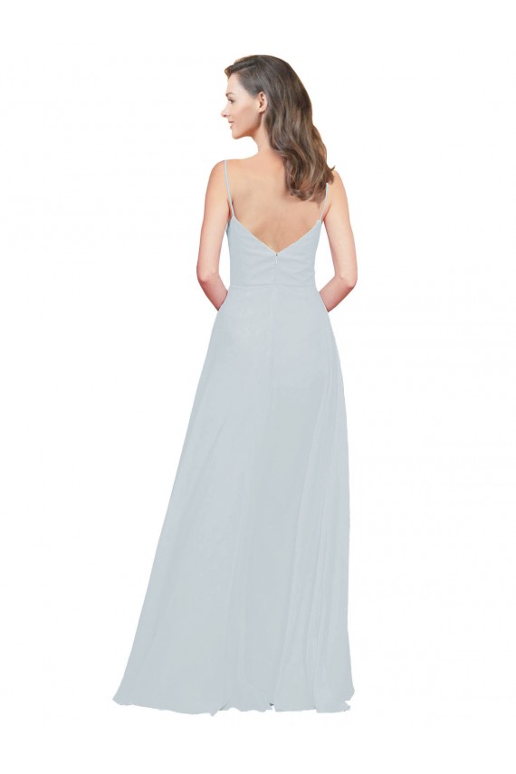 Boutique Trapèze Bretelles spaghetti Mousseline Longue Robes demoiselle d'honneur