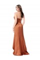 Boutique Trapèze Bretelles spaghetti Satiné Soyeux Longue Asymétrique Formelles Robes demoiselle d'honneur / Robes de soirée / Robes de bal